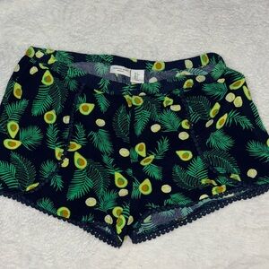 Tabitha Webb sleep shorts. Cute avocado print. Sz small.